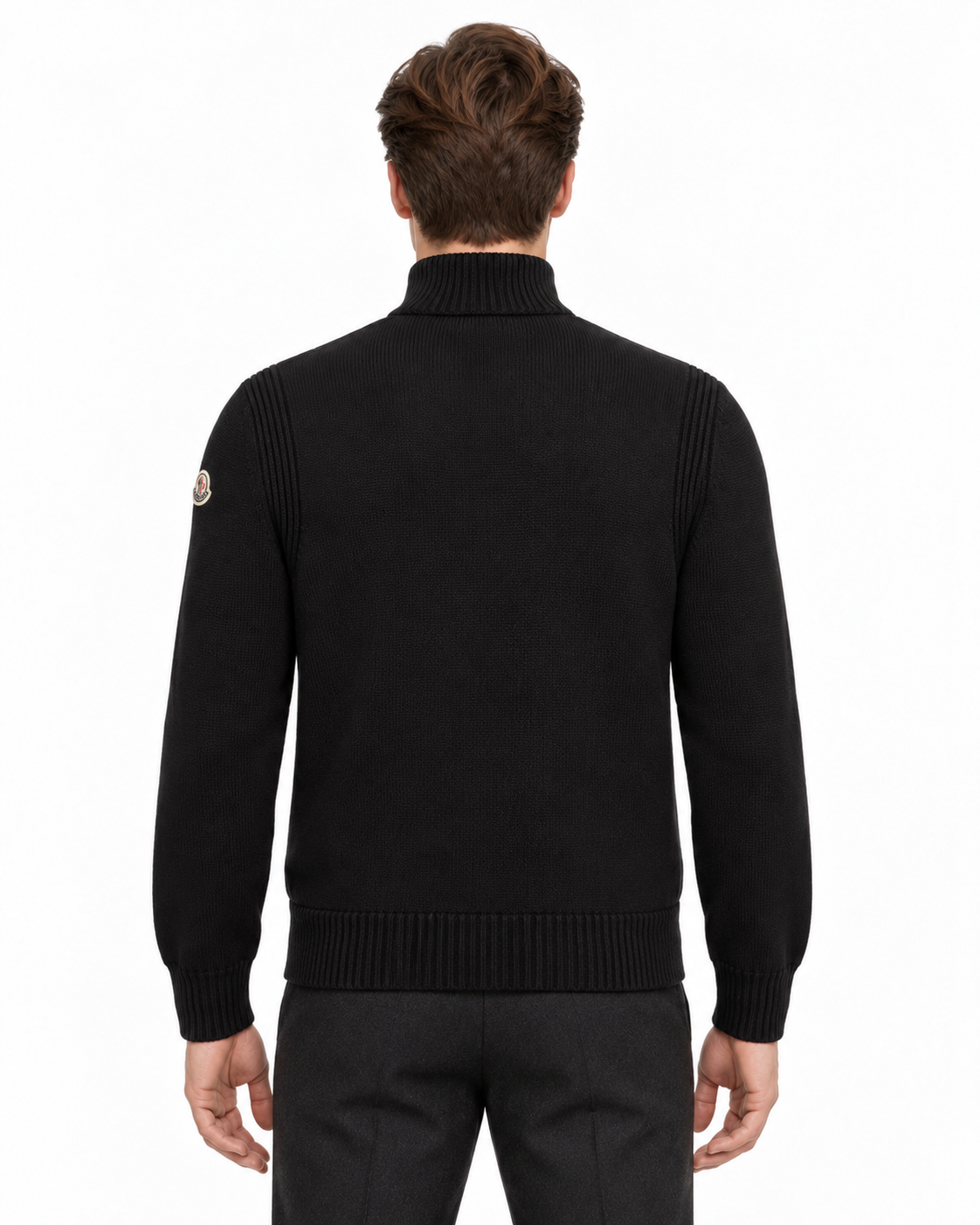 MNCLR Padded Wool Zip-Up Cardigan - Black