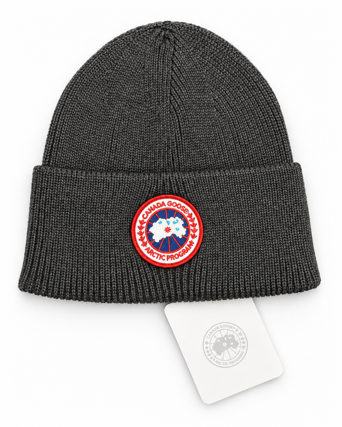 CG Merino Wool Beanie with Arctic Disc – Anthracite