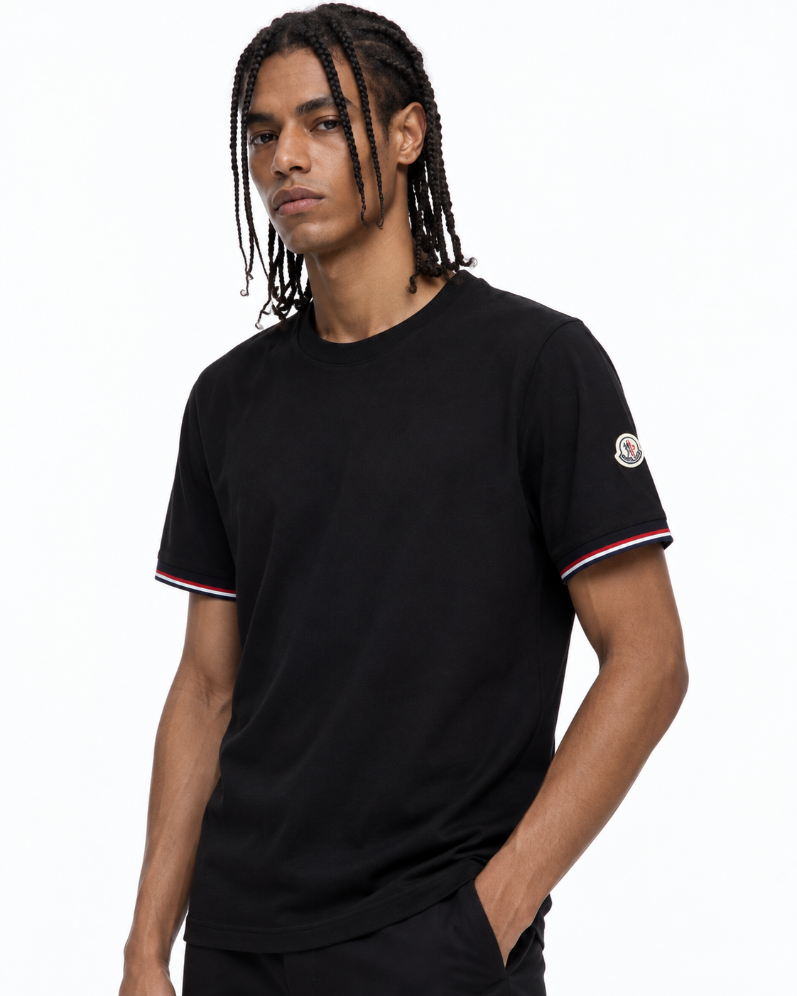 MNCLR Tricolour-Trimmed Cotton T-Shirt - Black