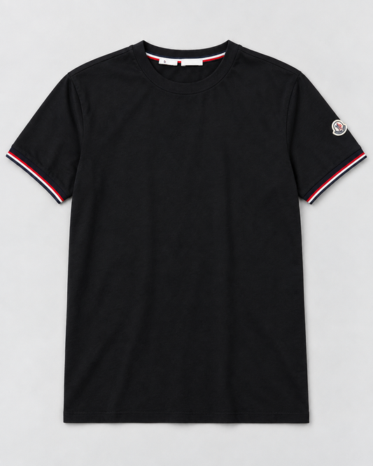 MNCLR Tricolour-Trimmed Cotton T-Shirt - Black
