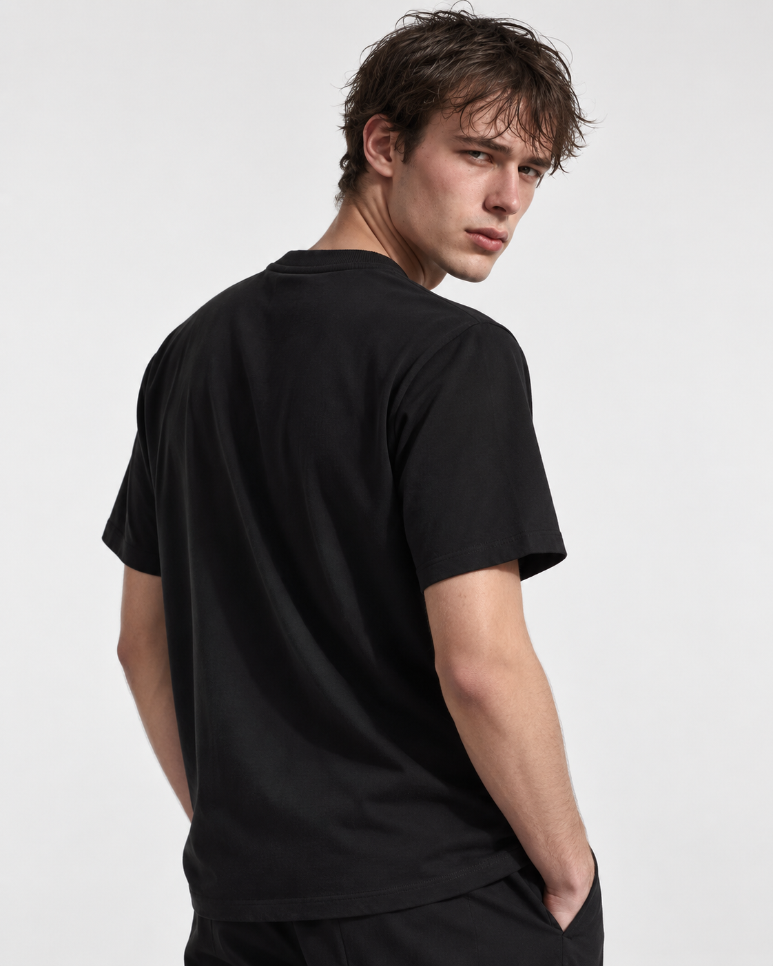 MNCLR Logo Patch Cotton T-Shirt - Black