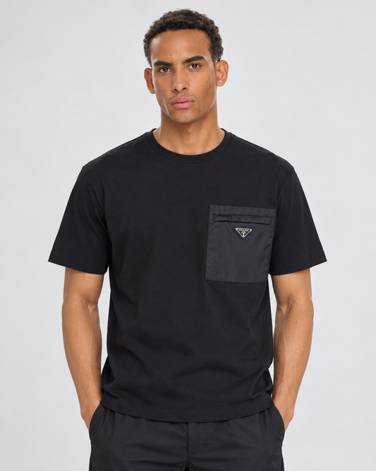 PRD Re-Nylon and Jersey T-Shirt - Black