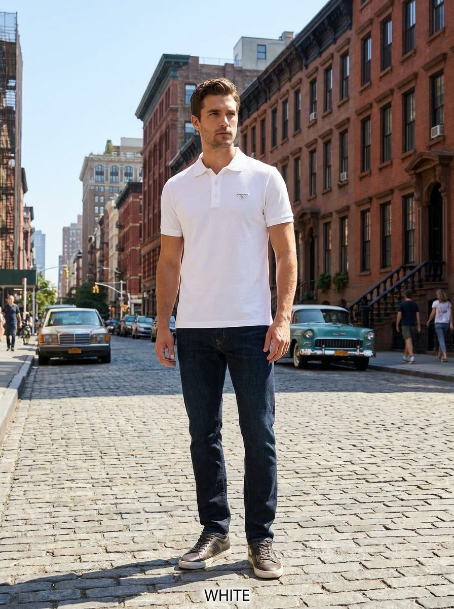 PRD Pique Polo T-Shirt - White