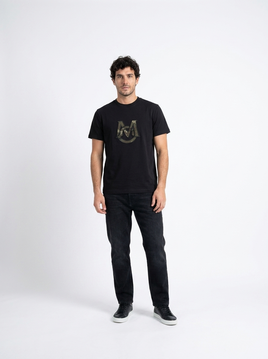 MNCLR Monogram Cotton T-Shirt - Black