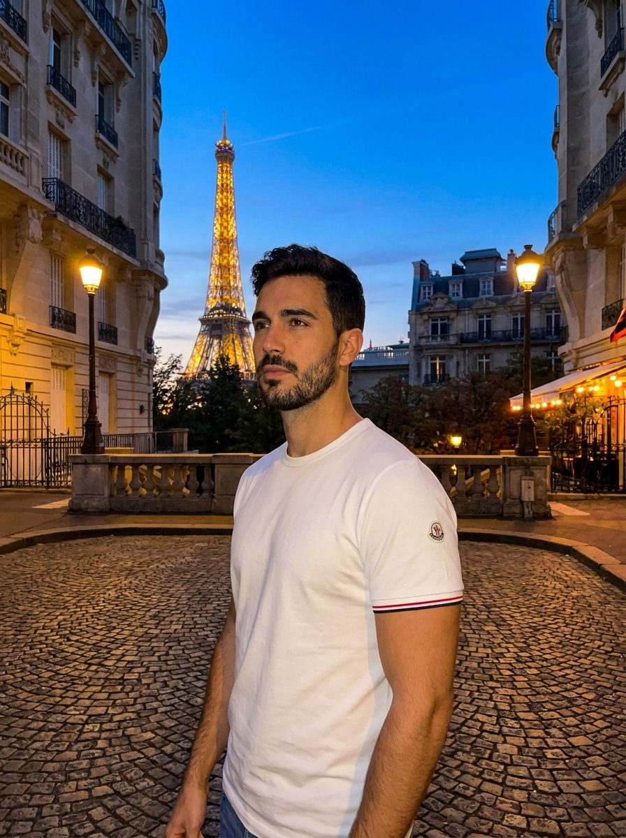 MNCLR Tricolour Trim Cotton Piquet Polo T-Shirt - White