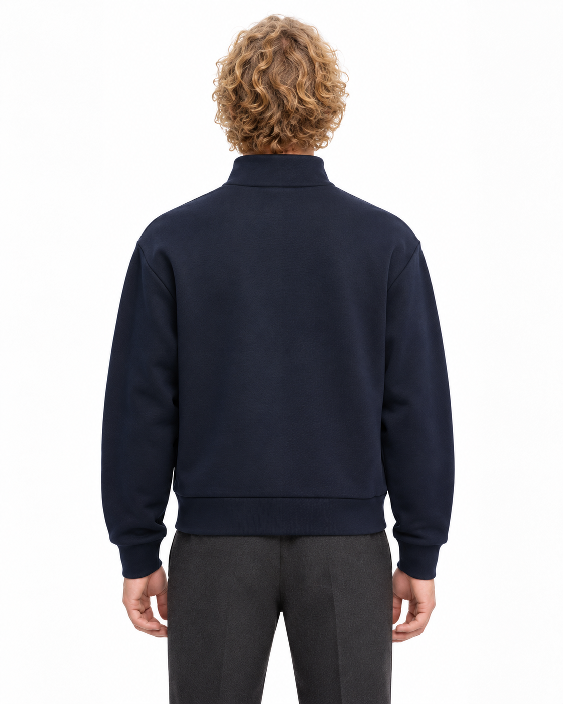 MNCLR Logo Cotton Zip-Up Sweatshirt - Dark Blue