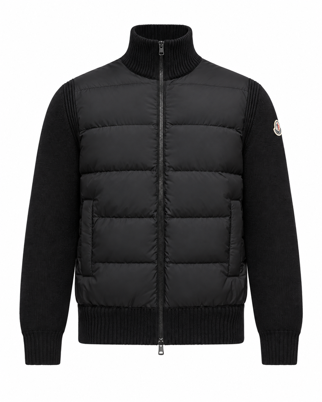 MNCLR Padded Wool Zip-Up Cardigan - Black