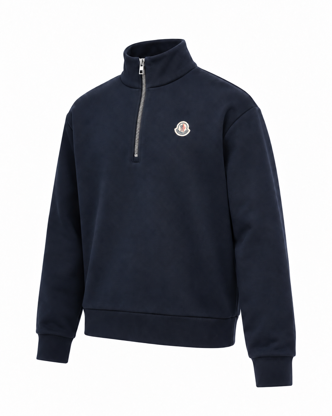 MNCLR Logo Cotton Zip-Up Sweatshirt - Dark Blue