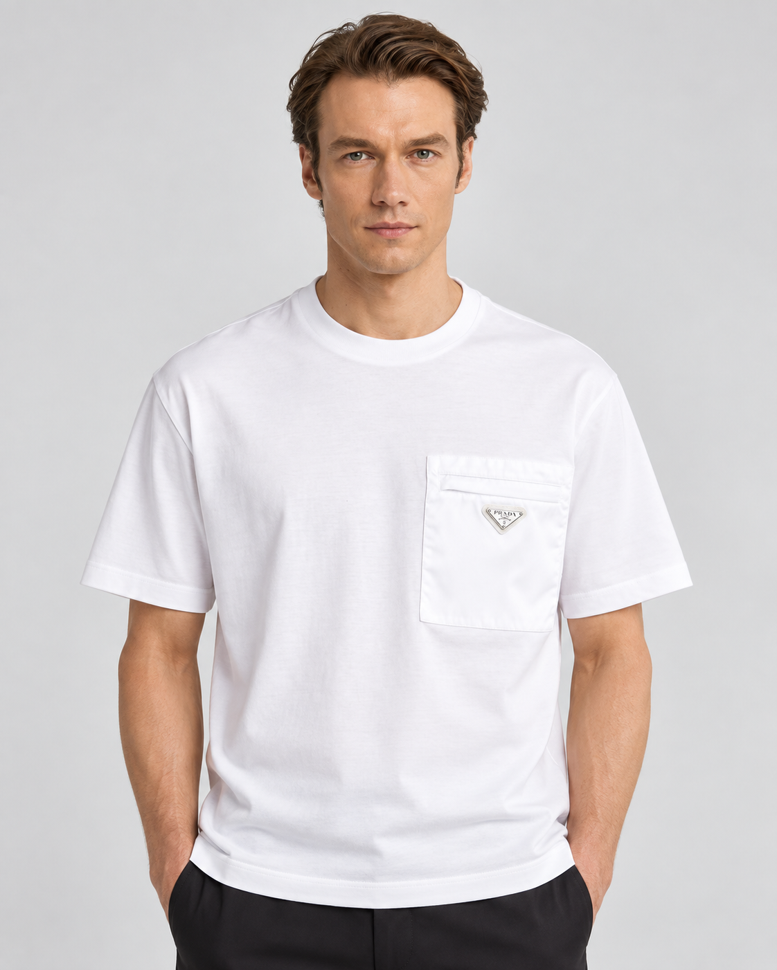 PRD Re-Nylon and Jersey T-Shirt - White