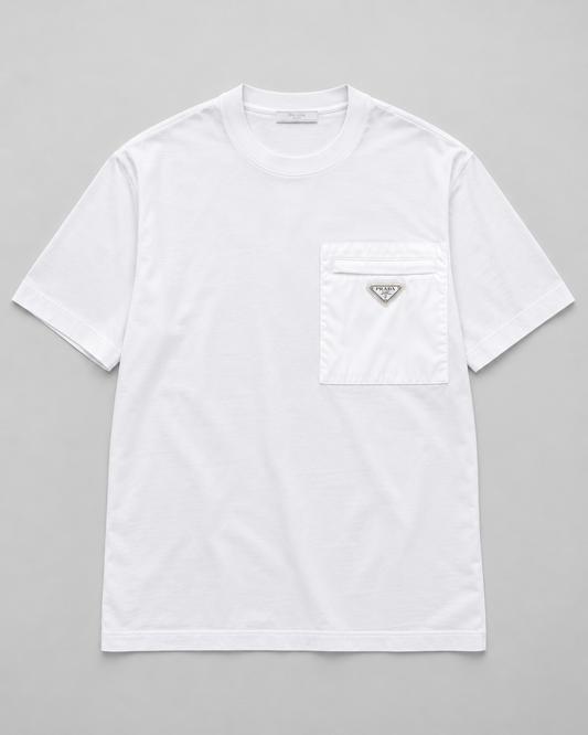 PRD Re-Nylon and Jersey T-Shirt - White