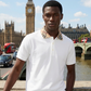 BBR Check Collar Cotton Polo T-Shirt - White View 1