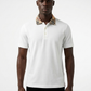 BBR Check Collar Cotton Polo T-Shirt - White View 2
