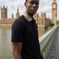 BBR Check Collar Cotton Polo T-Shirt - Black View 3