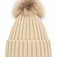 MNCLR Wool Beanie with Pom Pom - Beige
