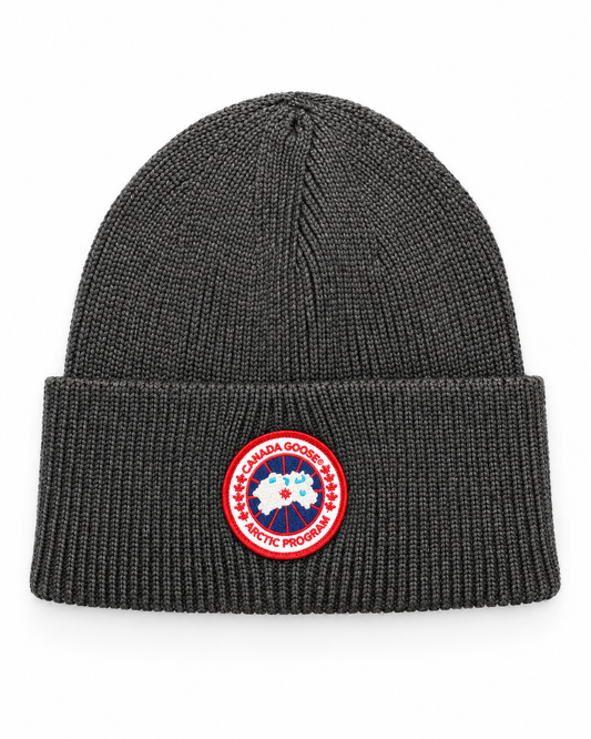 CG Merino Wool Beanie with Arctic Disc – Anthracite