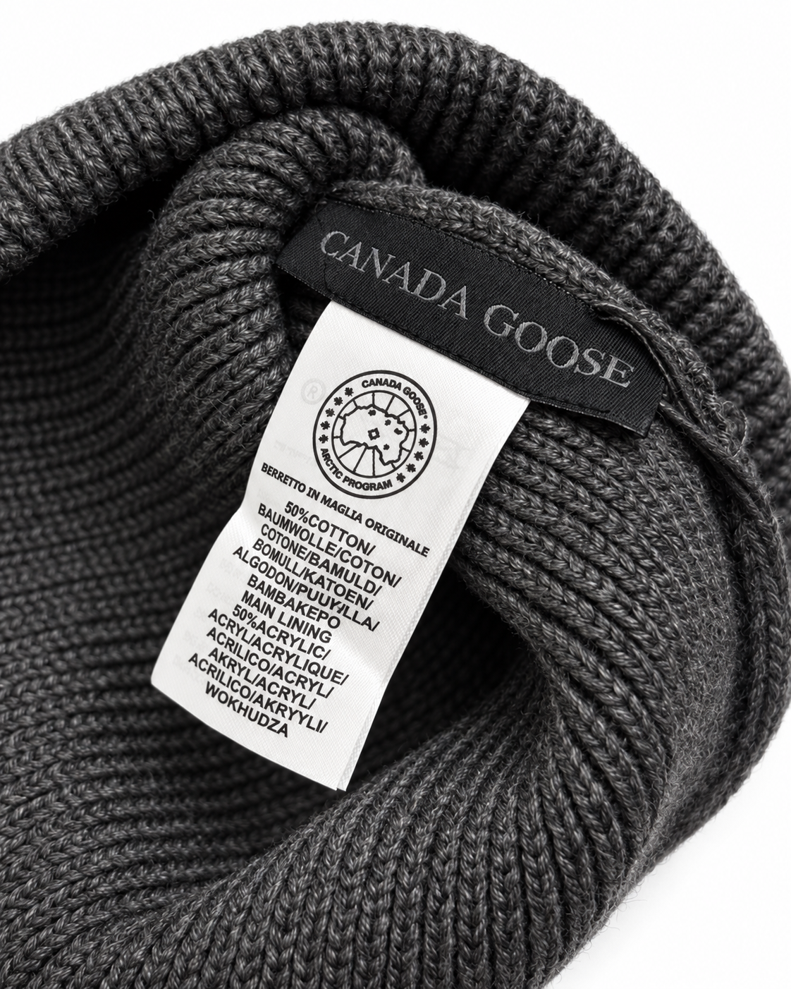 CG Merino Wool Beanie with Arctic Disc – Anthracite