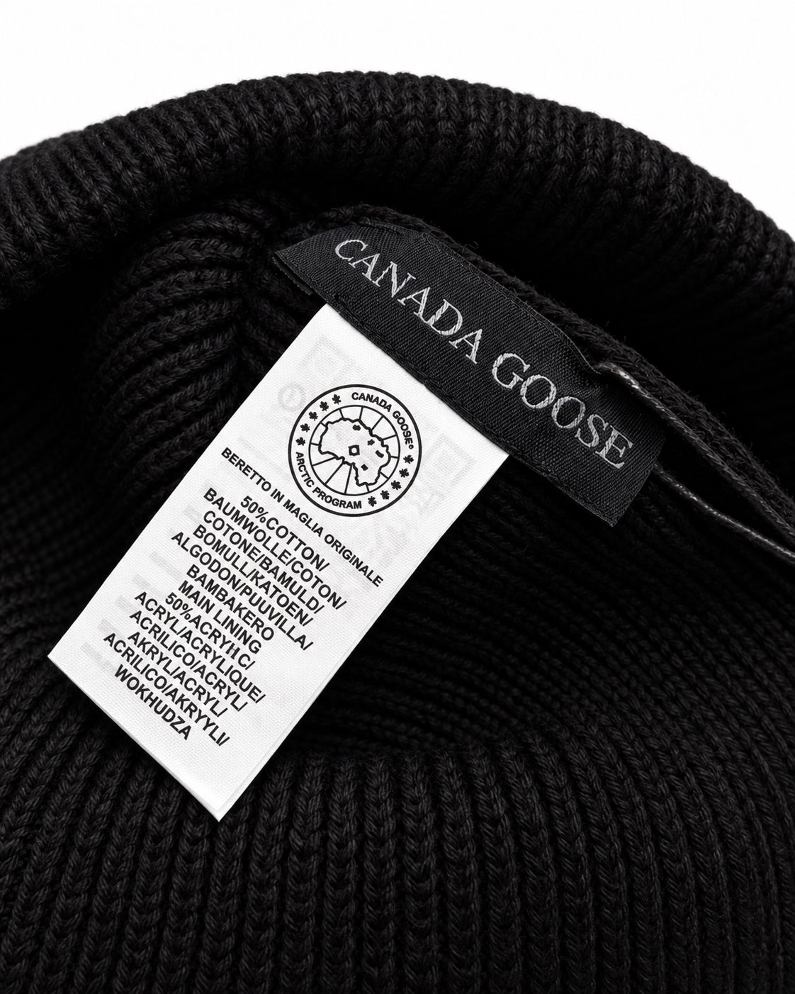 CG Merino Wool Beanie with Black Disc – Black