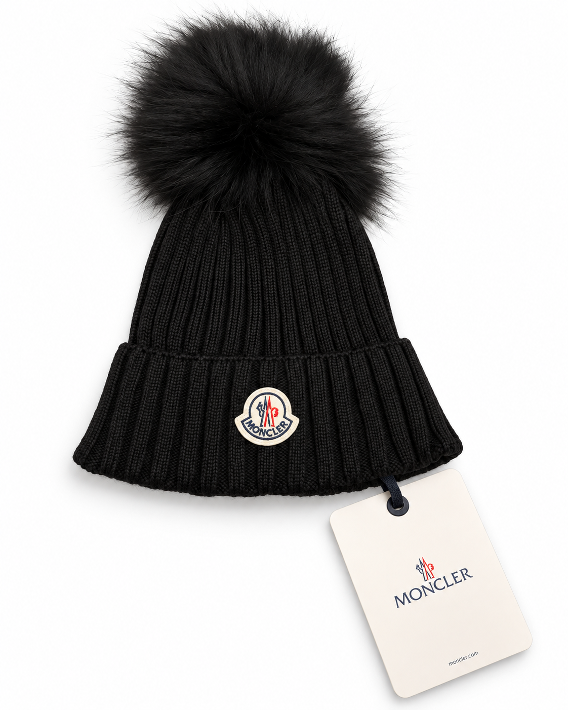 MNCLR Wool Beanie with Pom Pom - Black
