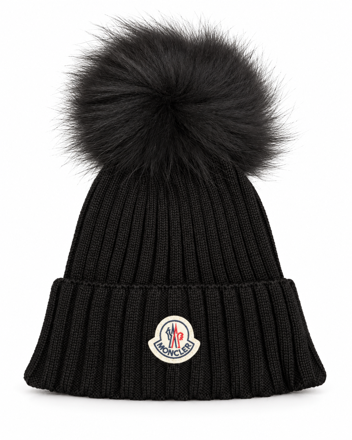 MNCLR Wool Beanie with Pom Pom - Black