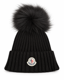 MNCLR Wool Beanie with Pom Pom - Black