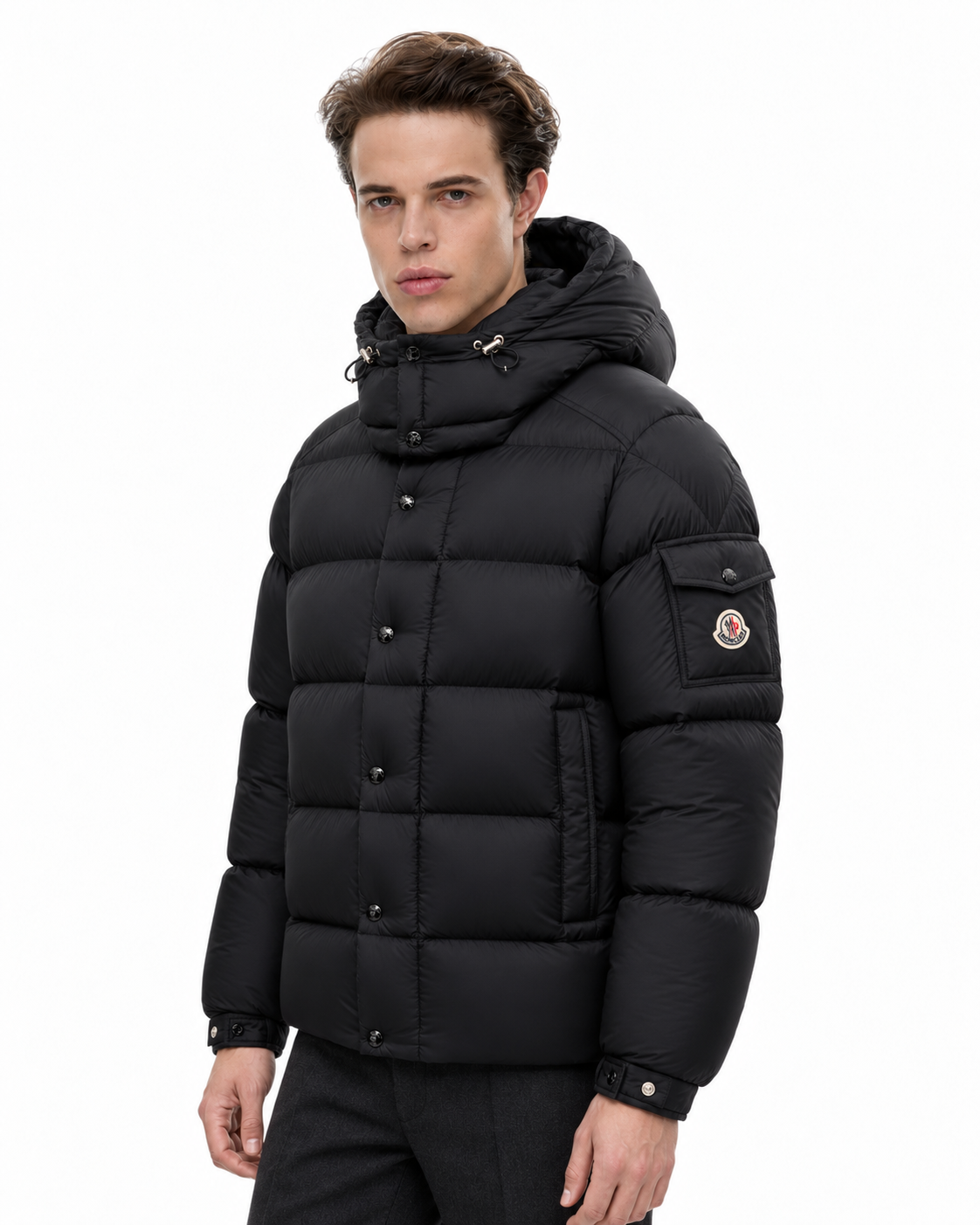 MNCLR Maya 70 Hooded Short Down Jacket - Black