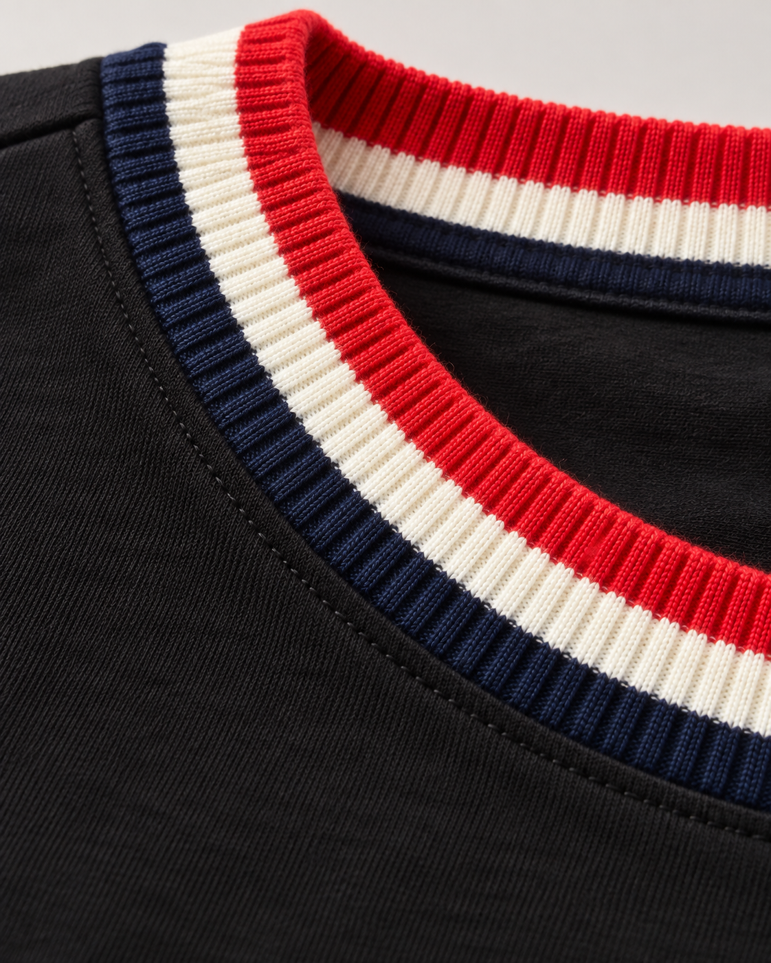 MNCLR Striped Stretch-Knit Trimmed Logo-Appliquéd Cotton-Jersey T-Shirt - Black
