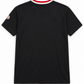 MNCLR Striped Stretch-Knit Trimmed Logo-Appliquéd Cotton-Jersey T-Shirt - Black