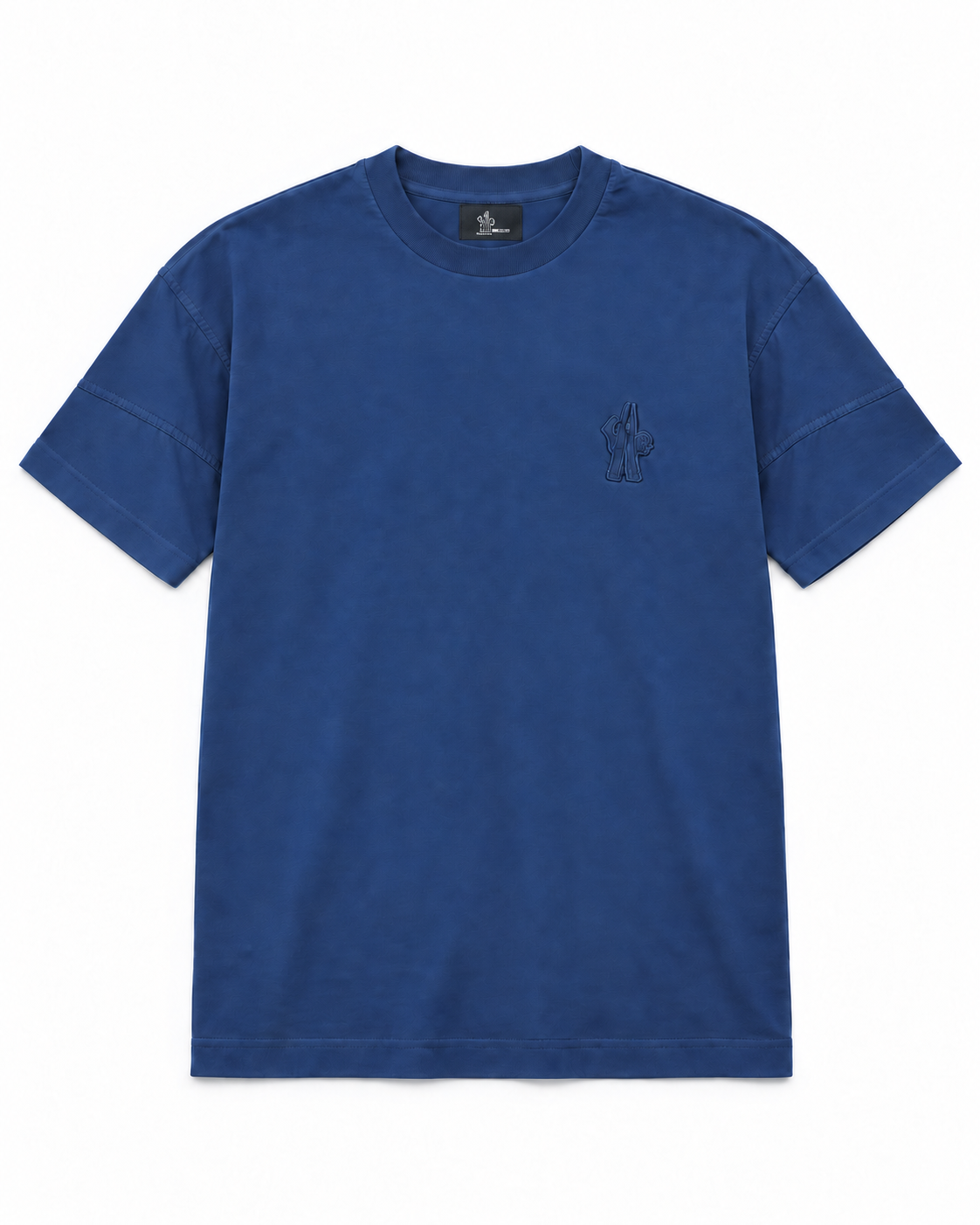MNCLR Logo Patch Cotton Blend T-Shirt - Blue