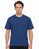 MNCLR Logo Patch Cotton Blend T-Shirt - Blue