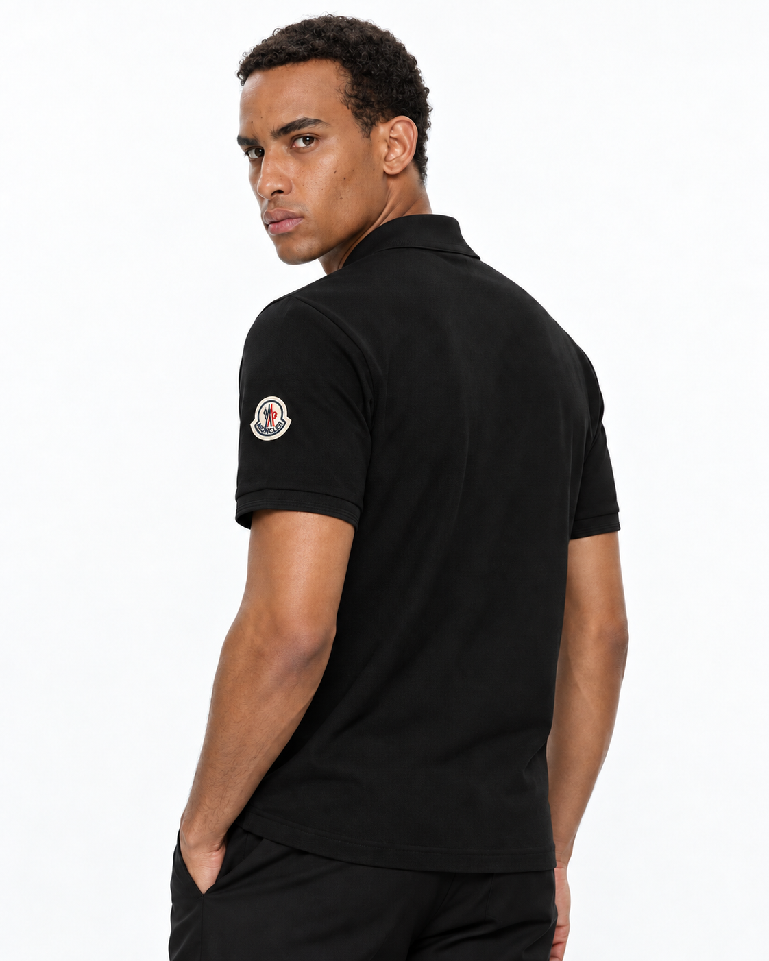 MNCLR Half-Zip Piqué Cotton Shirt - Black
