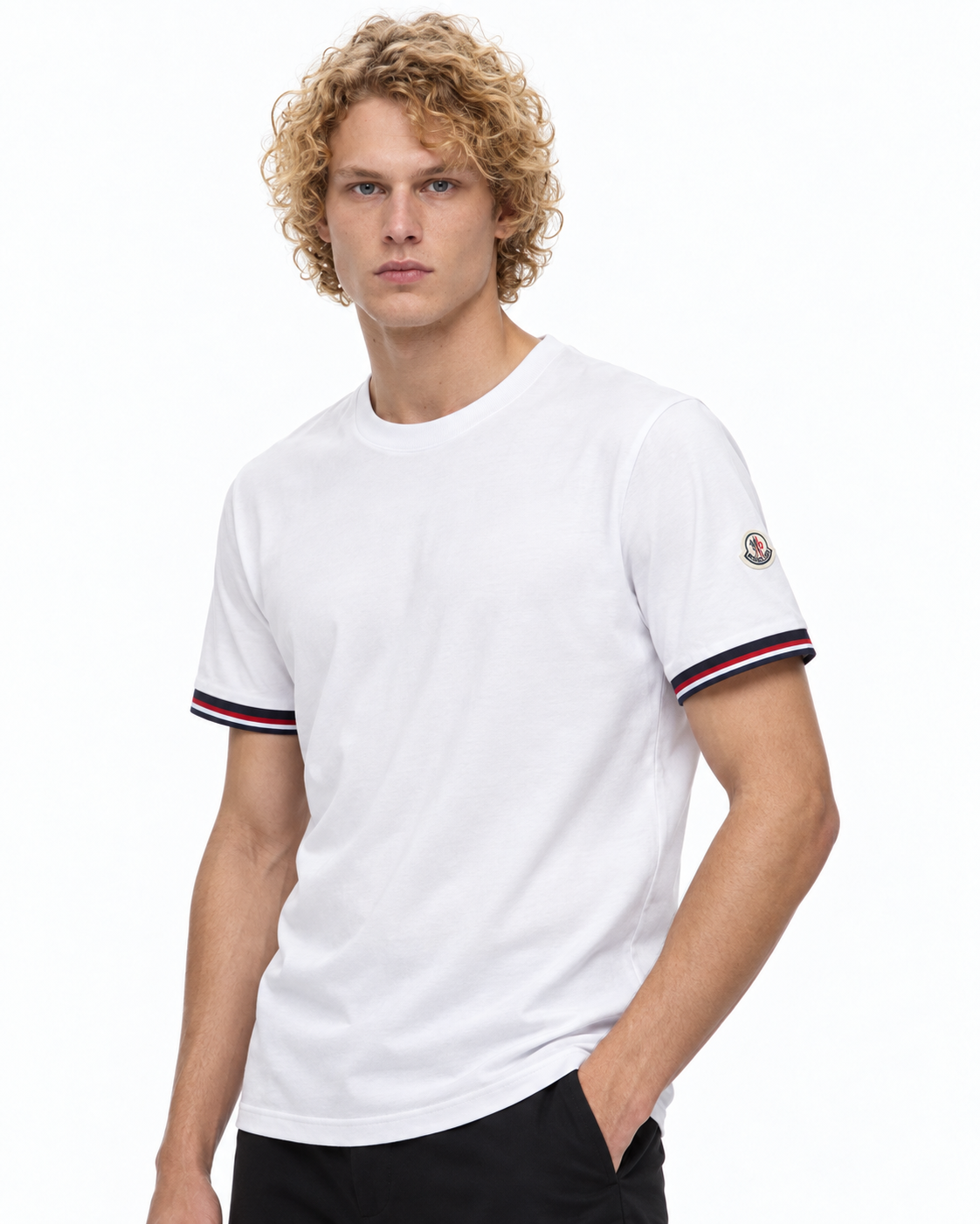MNCLR Tricolour-Trimmed Cotton T-Shirt - White