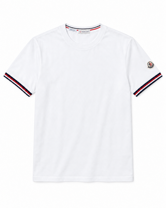 MNCLR Tricolour-Trimmed Cotton T-Shirt - White