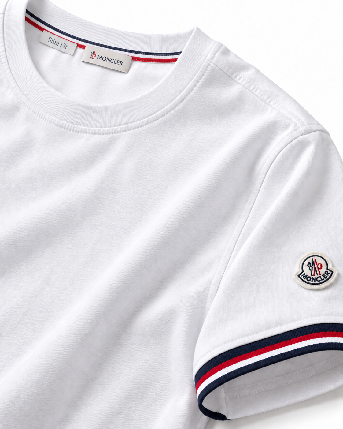 MNCLR Tricolour-Trimmed Cotton T-Shirt - White
