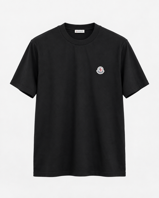 MNCLR Logo Patch Cotton T-Shirt - Black