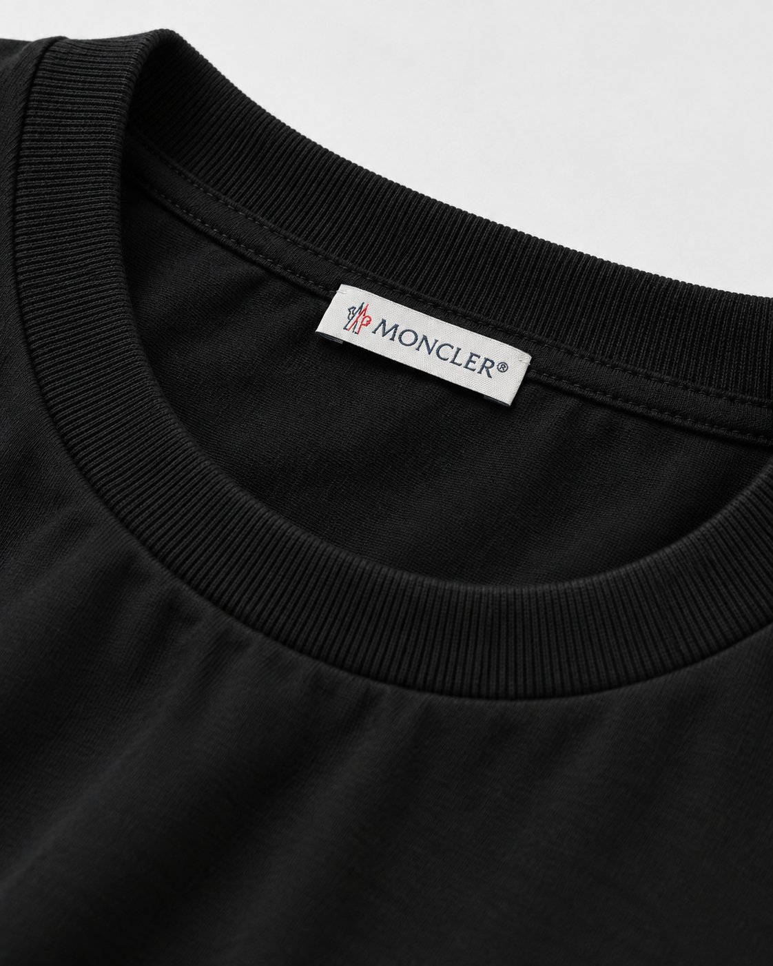 MNCLR Logo Patch Cotton T-Shirt - Black