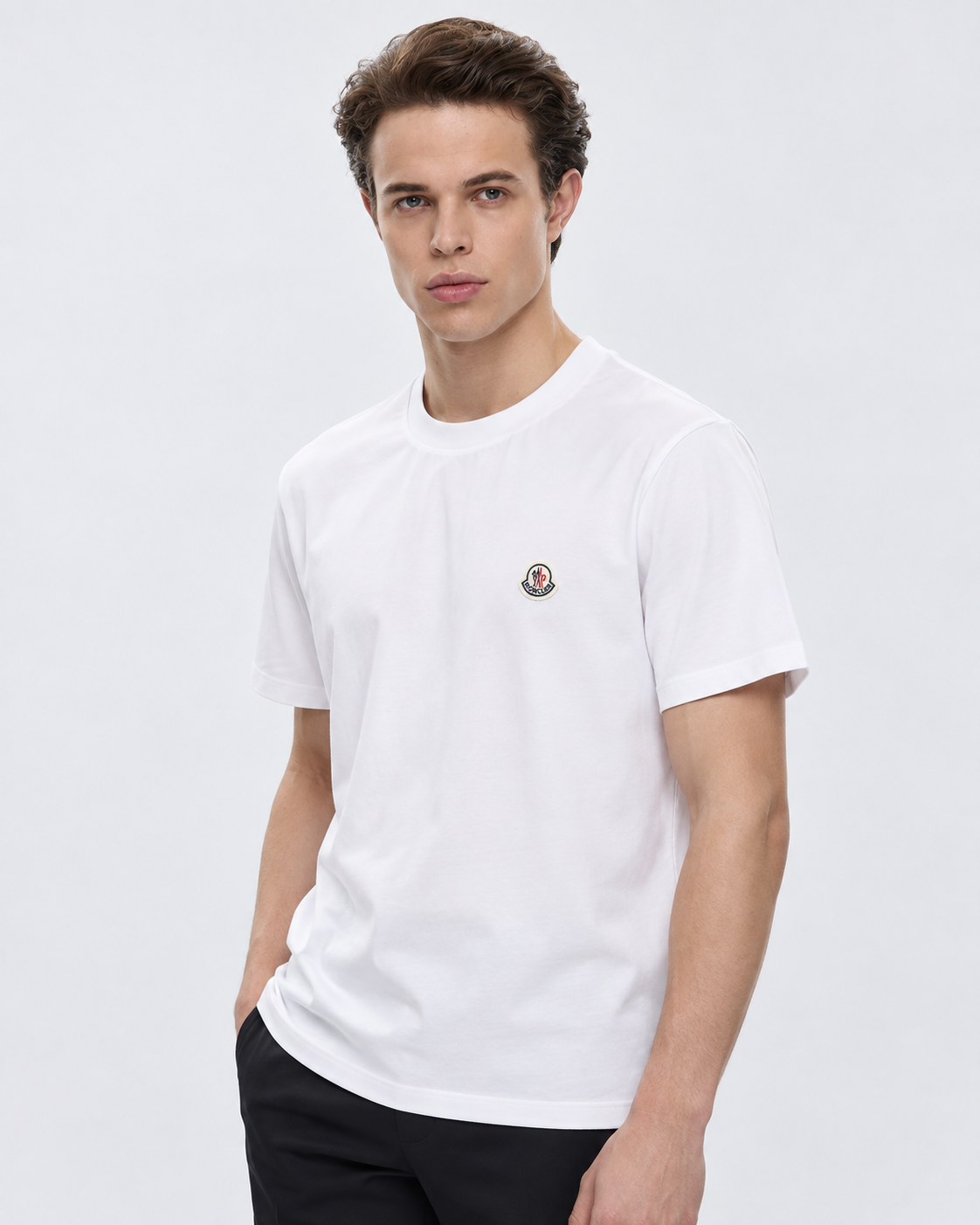 MNCLR Logo Patch Cotton T-Shirt - White