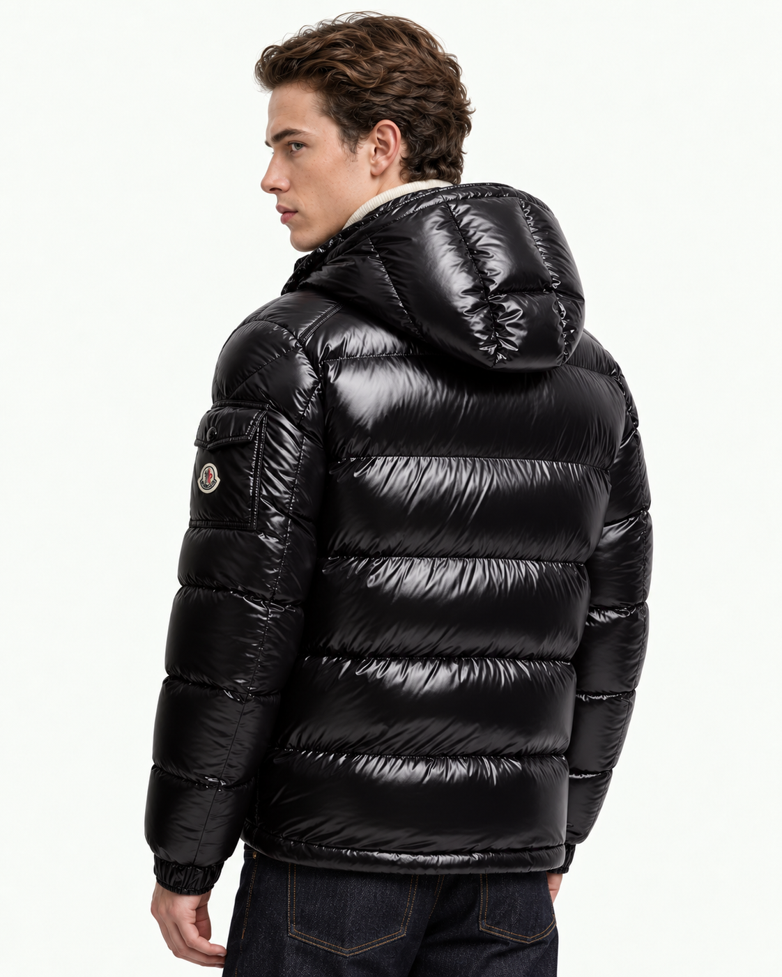 MNCLR Maya Hooded Short Down Jacket - Black