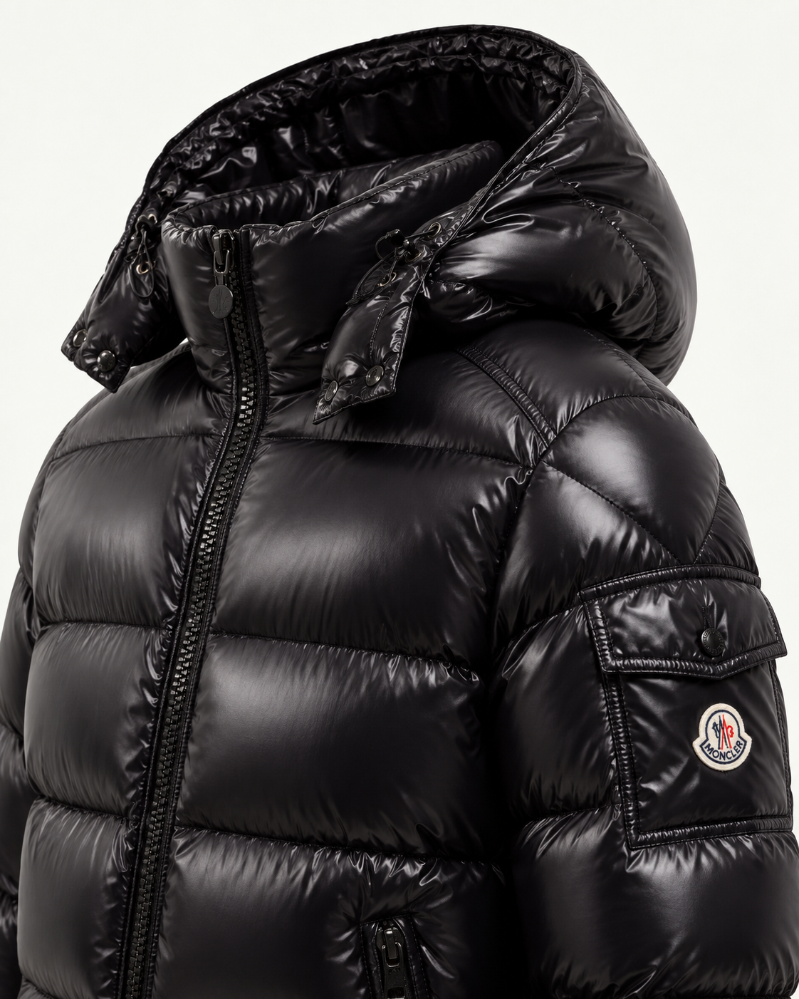 MNCLR Maya Hooded Short Down Jacket - Black