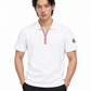 MNCLR Half-Zip Piqué Cotton Shirt - White