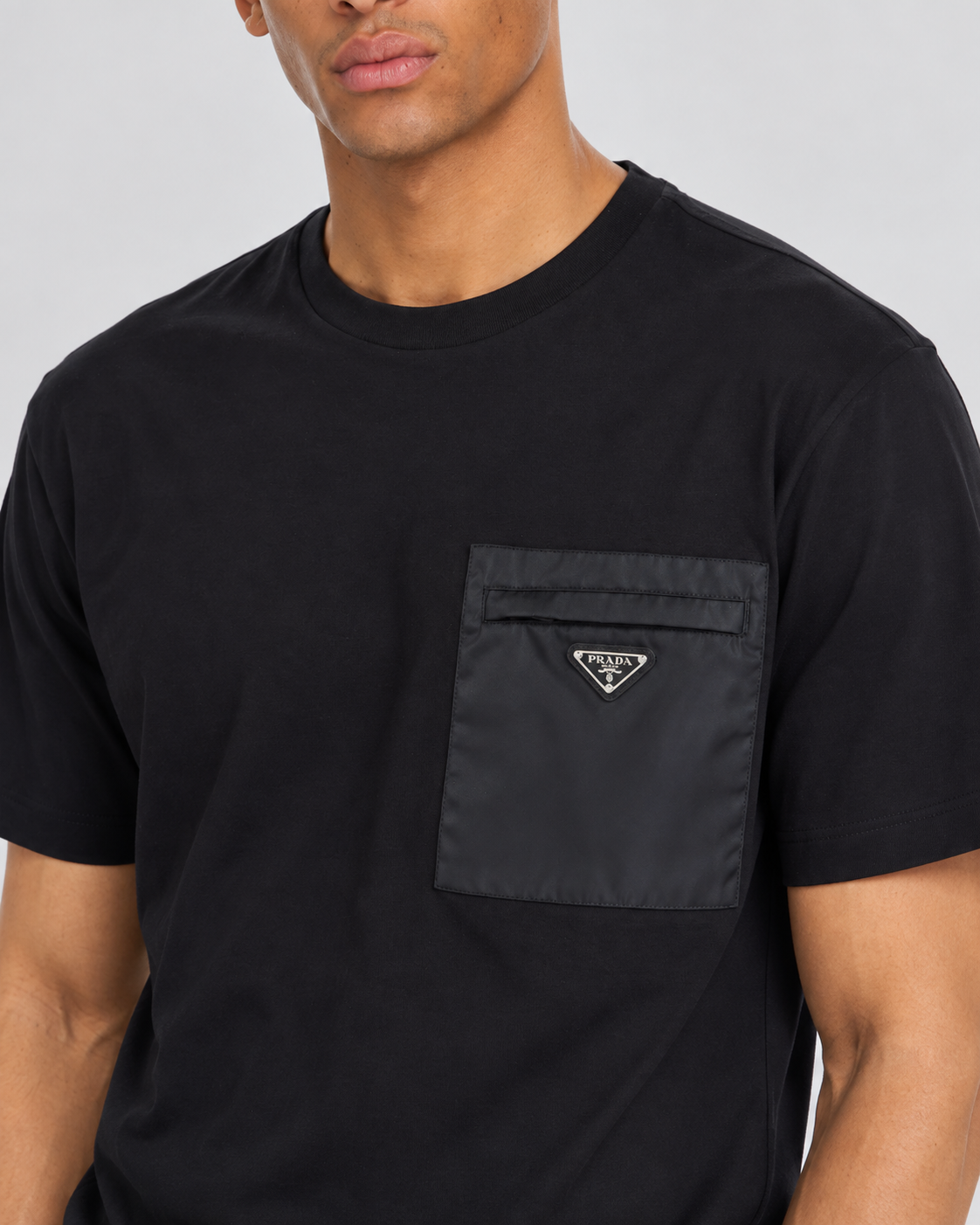 PRD Re-Nylon and Jersey T-Shirt - Black