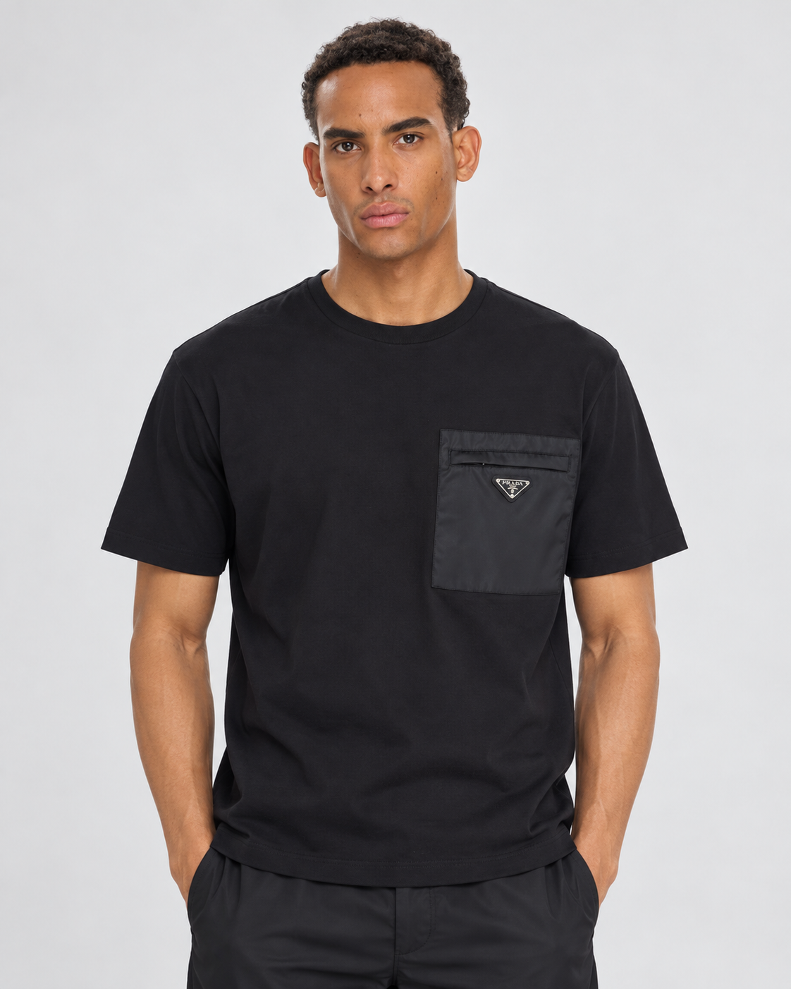 PRD Re-Nylon and Jersey T-Shirt - Black