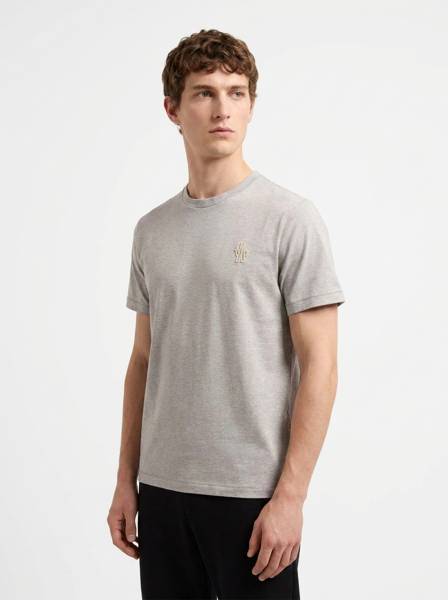 MNCLR Logo Patch Cotton T-Shirt - Anthracite View 2