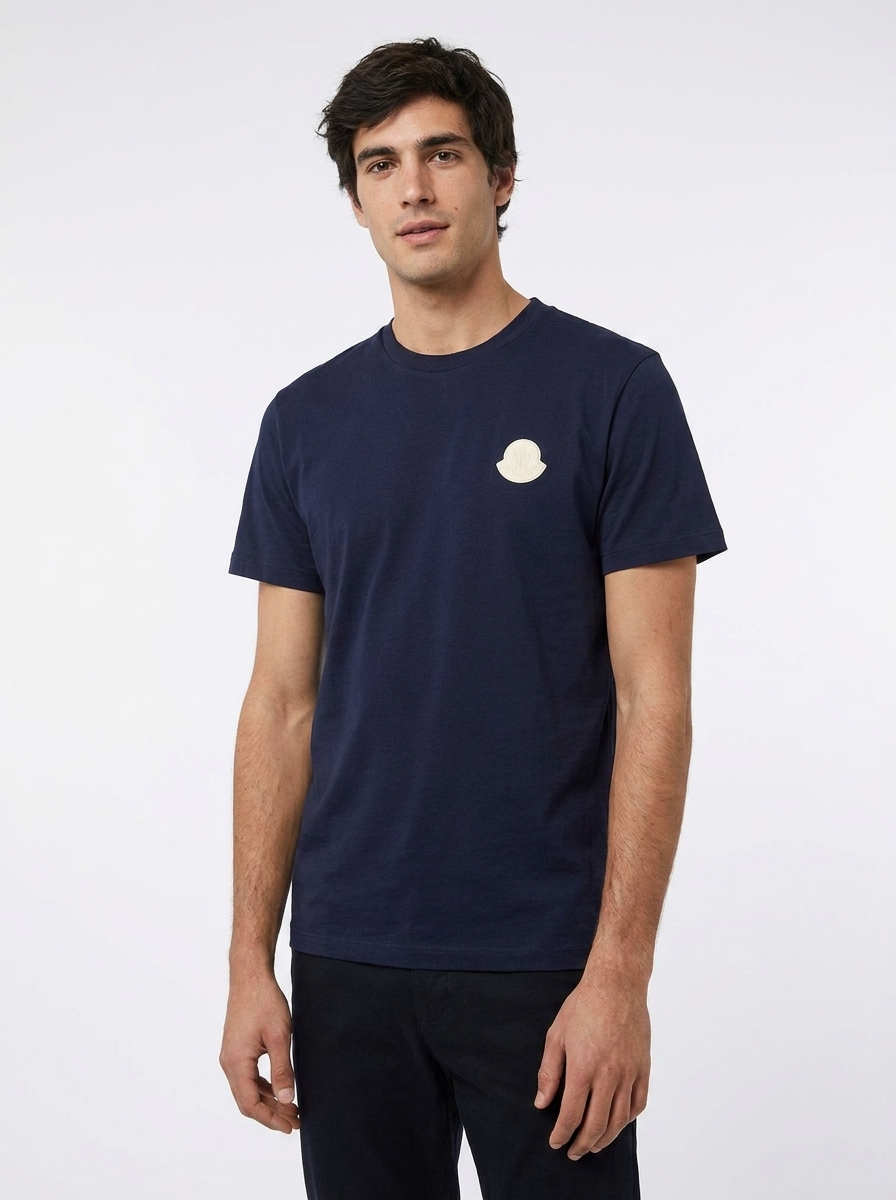 MNCLR Omkeerbaar T-Shit Met Logopatch - Dark Blue View 2