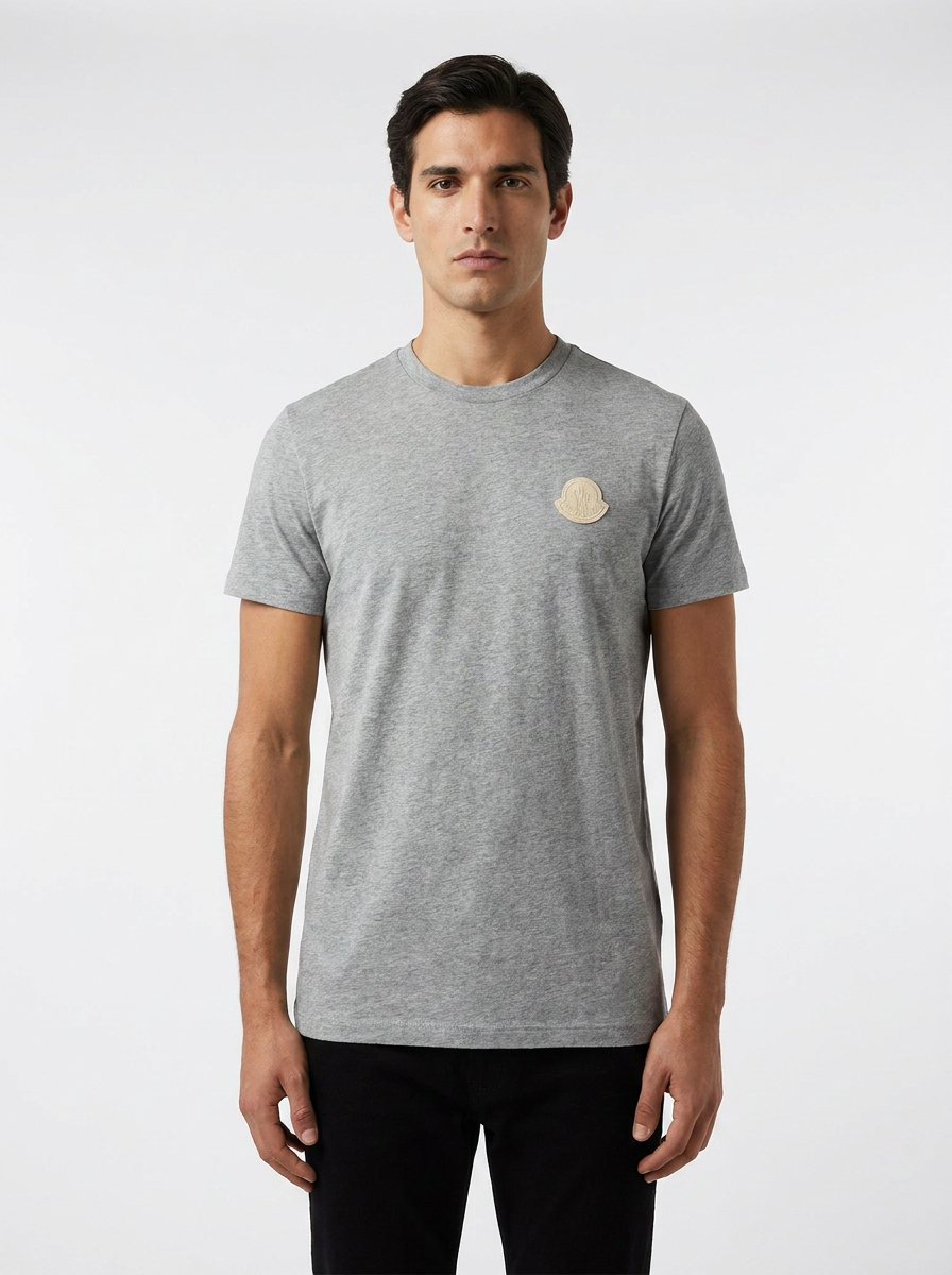 MNCLR Omkeerbaar T-Shit Met Logopatch - Grey View 1