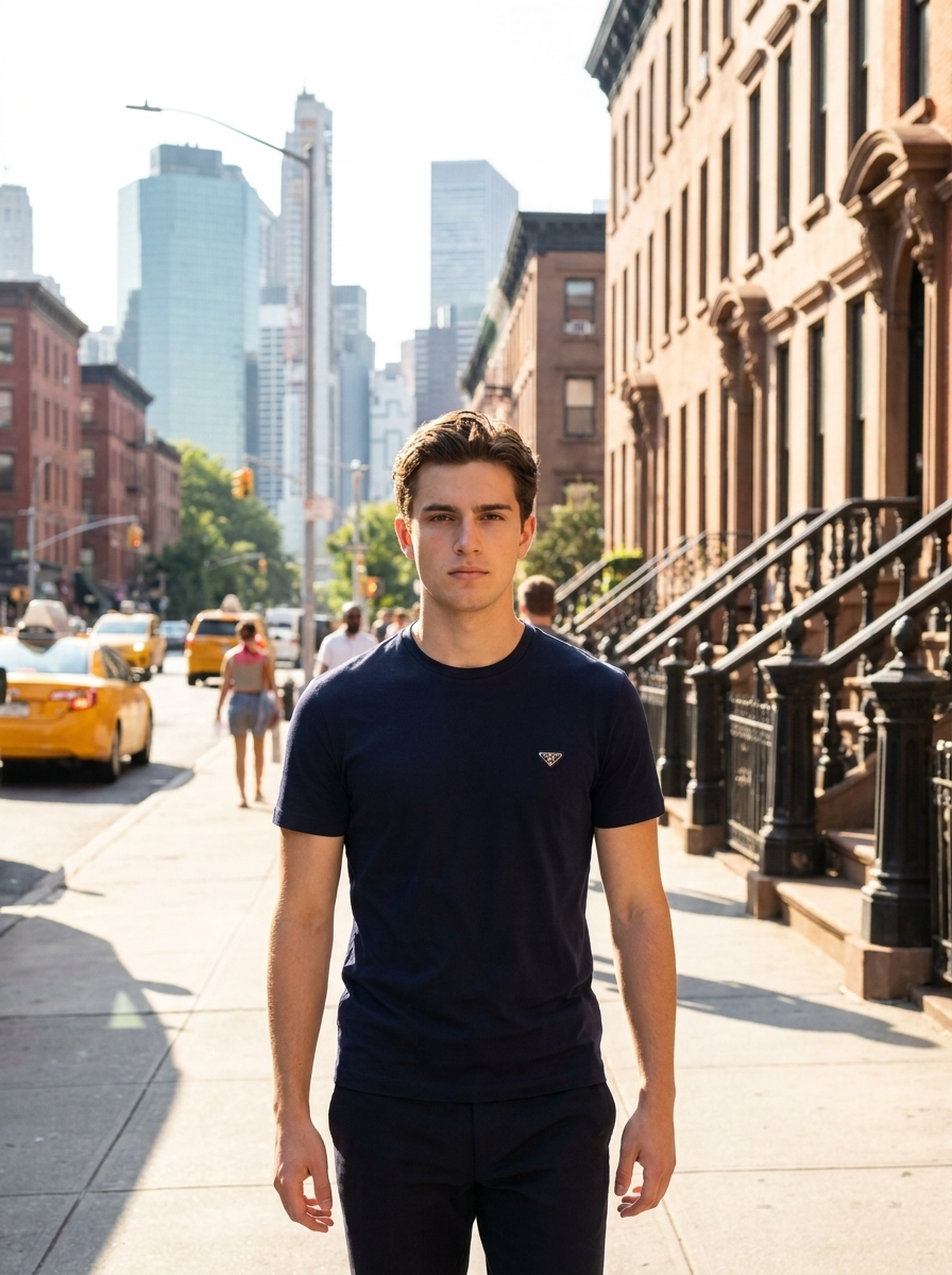 PRD Cotton T-Shirt - Dark Blue View 1